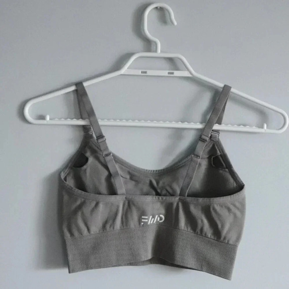FWD Women's Small Activewear Grey Adjustable Straps Stretch Sports Bra - Picture 2 of 6